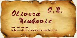 Olivera Minković vizit kartica